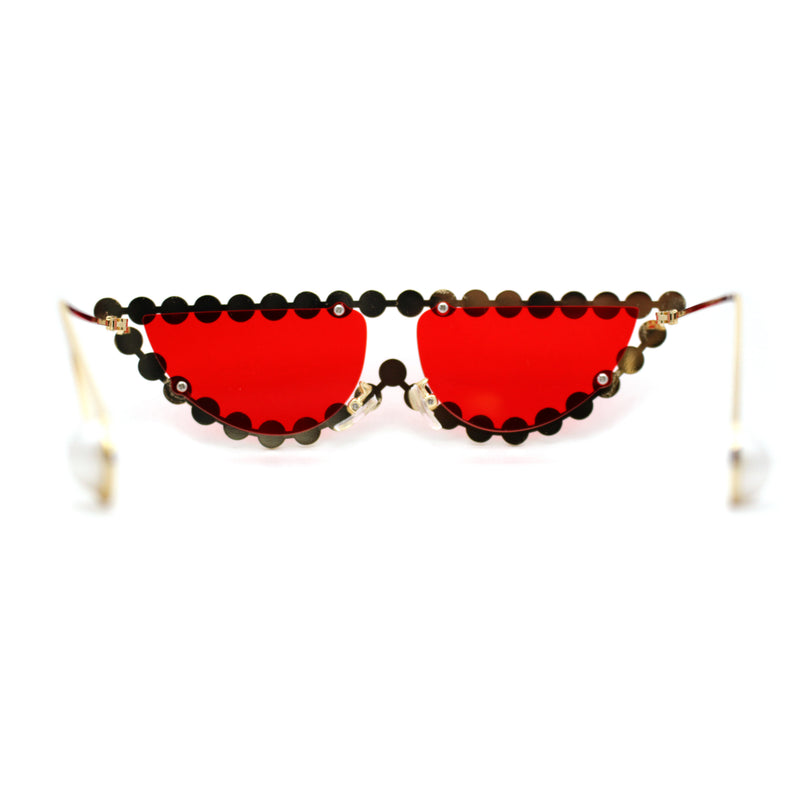 Large Rhinestone Show Sign Expose Lens Cat Eye Sunglasses