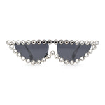 Large Rhinestone Show Sign Expose Lens Cat Eye Sunglasses