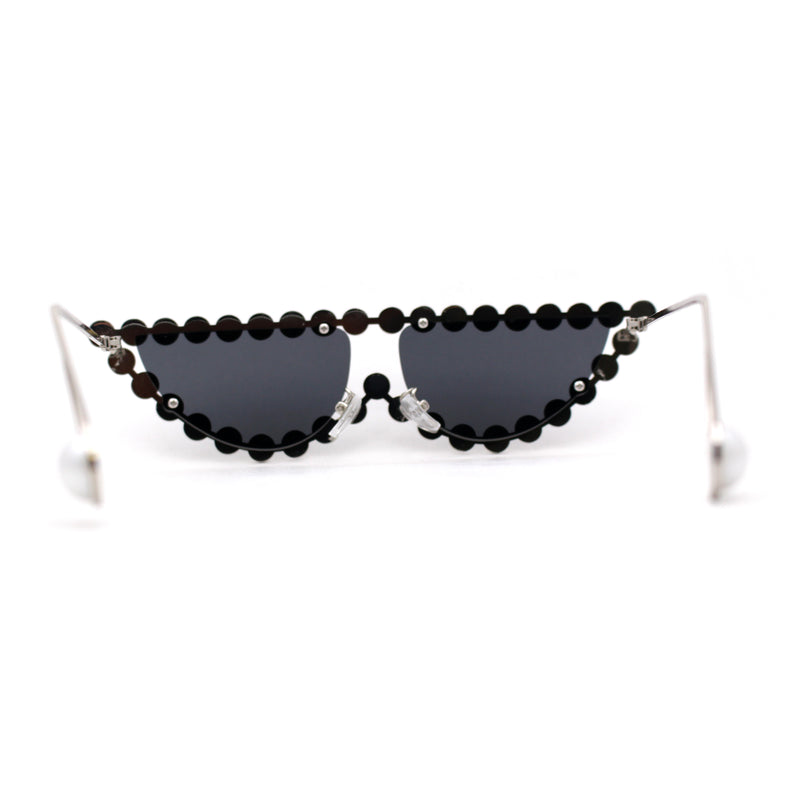 Large Rhinestone Show Sign Expose Lens Cat Eye Sunglasses