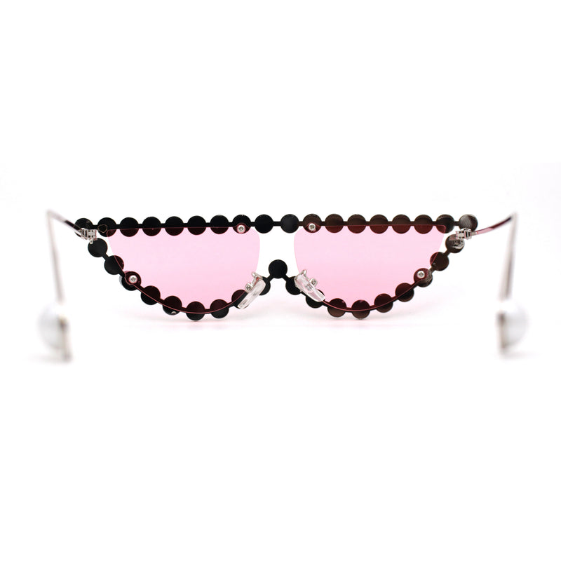 Large Rhinestone Show Sign Expose Lens Cat Eye Sunglasses