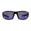 Mens 90s Color Mirror Wrap Biker Sport Sunglasses