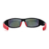 Mens 90s Color Mirror Wrap Biker Sport Sunglasses