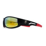 Mens 90s Color Mirror Wrap Biker Sport Sunglasses