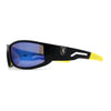 Mens 90s Color Mirror Wrap Biker Sport Sunglasses