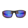 Mens 90s Color Mirror Wrap Biker Sport Sunglasses