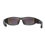 Mens 90s Color Mirror Wrap Biker Sport Sunglasses