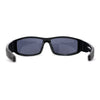 Mens 90s Color Mirror Wrap Biker Sport Sunglasses