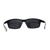 Mens Lion Shield Emblem 90s Racer Rectangle Wrap Sunglasses