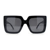 Womens Exposed Half Rim Square Butterfly 90s Designer Sunglasses
