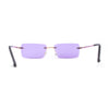 Rimless Rectangular 90s Elegant Metal Rim Sunglasses