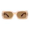 Womens Mod Squared Rectangular Clout Sunglasses