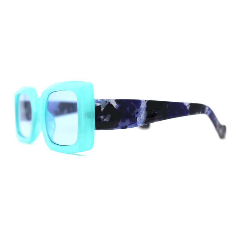 Womens Mod Squared Rectangular Clout Sunglasses