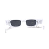 Rhinestone Tassel Jewel Chain Mod Rectangle Sunglasses