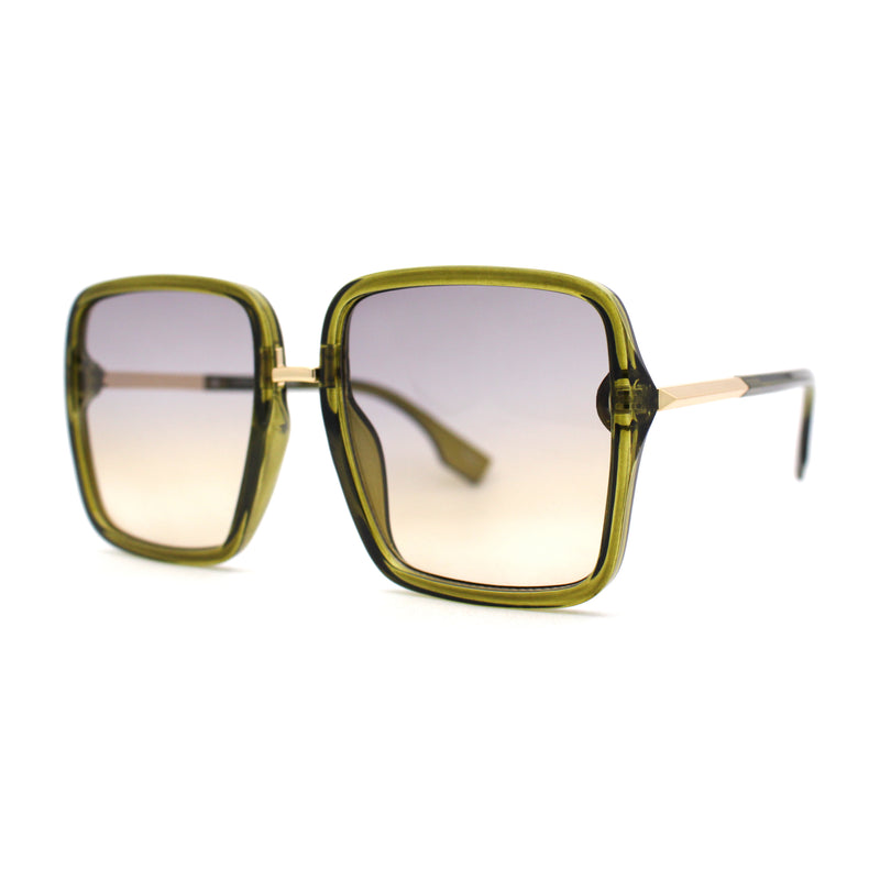 Womens Oversize Rectangle Designer Butterfly Sunglasses