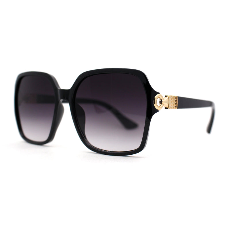 Womens Oversize 90s Bejeweled Designer Butterfly Sunglasses