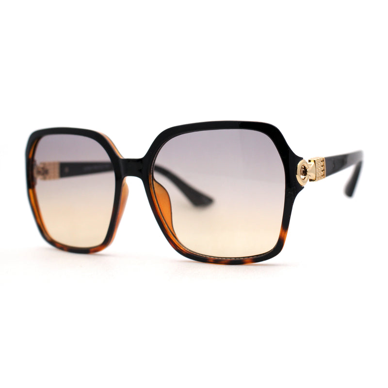 Womens Oversize 90s Bejeweled Designer Butterfly Sunglasses
