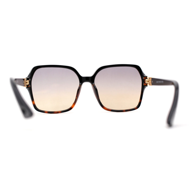 Womens Oversize 90s Bejeweled Designer Butterfly Sunglasses