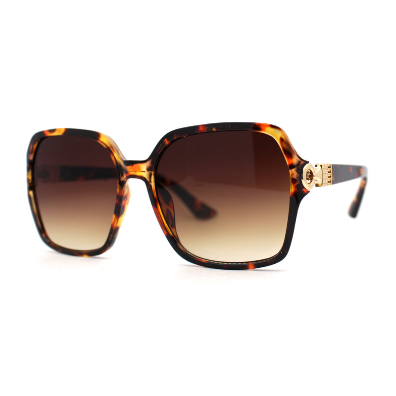 Womens Oversize 90s Bejeweled Designer Butterfly Sunglasses