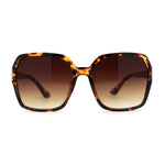 Womens Oversize 90s Bejeweled Designer Butterfly Sunglasses