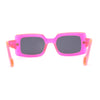 Mod Rectangle Minimal Pop Color Womens Sunglasses