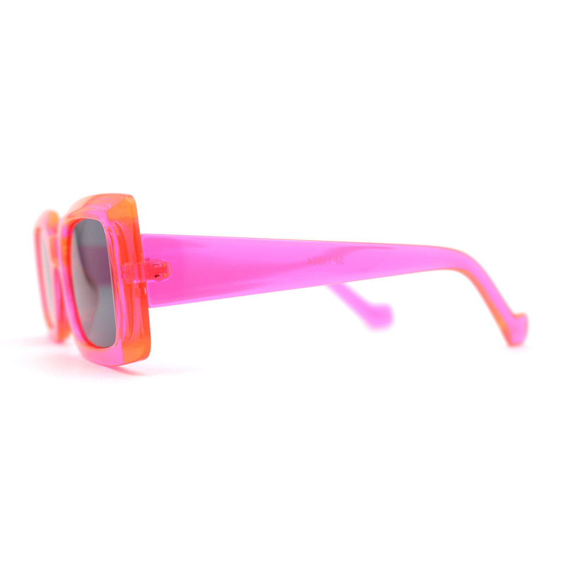 Mod Rectangle Minimal Pop Color Womens Sunglasses