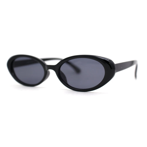 SA106 Womens Simple Classical Oval Thin Plastic Sunglasses