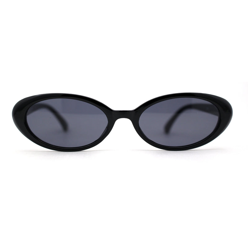 SA106 Womens Simple Classical Oval Thin Plastic Sunglasses