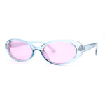 SA106 Womens Simple Classical Oval Thin Plastic Sunglasses