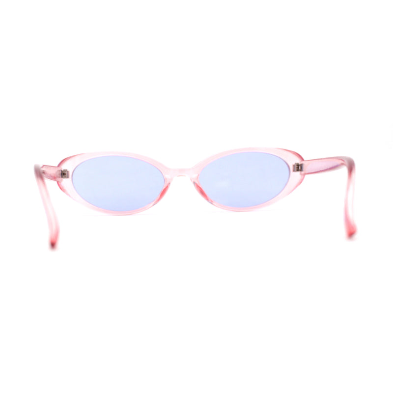 SA106 Womens Simple Classical Oval Thin Plastic Sunglasses