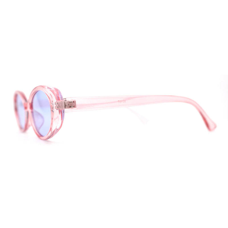 SA106 Womens Simple Classical Oval Thin Plastic Sunglasses