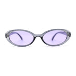 SA106 Womens Simple Classical Oval Thin Plastic Sunglasses