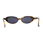 SA106 Womens Simple Classical Oval Thin Plastic Sunglasses