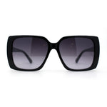 Womens Squared Butterfly Minimal Rectangular Chic Plastic Sunglasses
