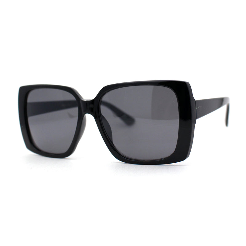 Womens Squared Butterfly Minimal Rectangular Chic Plastic Sunglasses