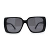 Womens Squared Butterfly Minimal Rectangular Chic Plastic Sunglasses