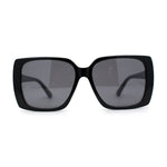 Womens Squared Butterfly Minimal Rectangular Chic Plastic Sunglasses