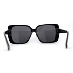 Womens Squared Butterfly Minimal Rectangular Chic Plastic Sunglasses