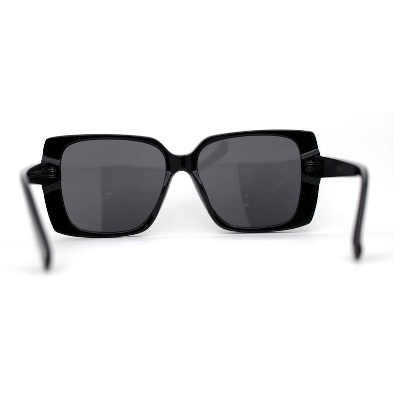 Womens Squared Butterfly Minimal Rectangular Chic Plastic Sunglasses