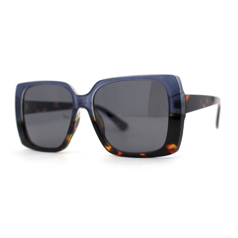 Womens Squared Butterfly Minimal Rectangular Chic Plastic Sunglasses