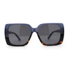 Womens Squared Butterfly Minimal Rectangular Chic Plastic Sunglasses