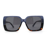 Womens Squared Butterfly Minimal Rectangular Chic Plastic Sunglasses