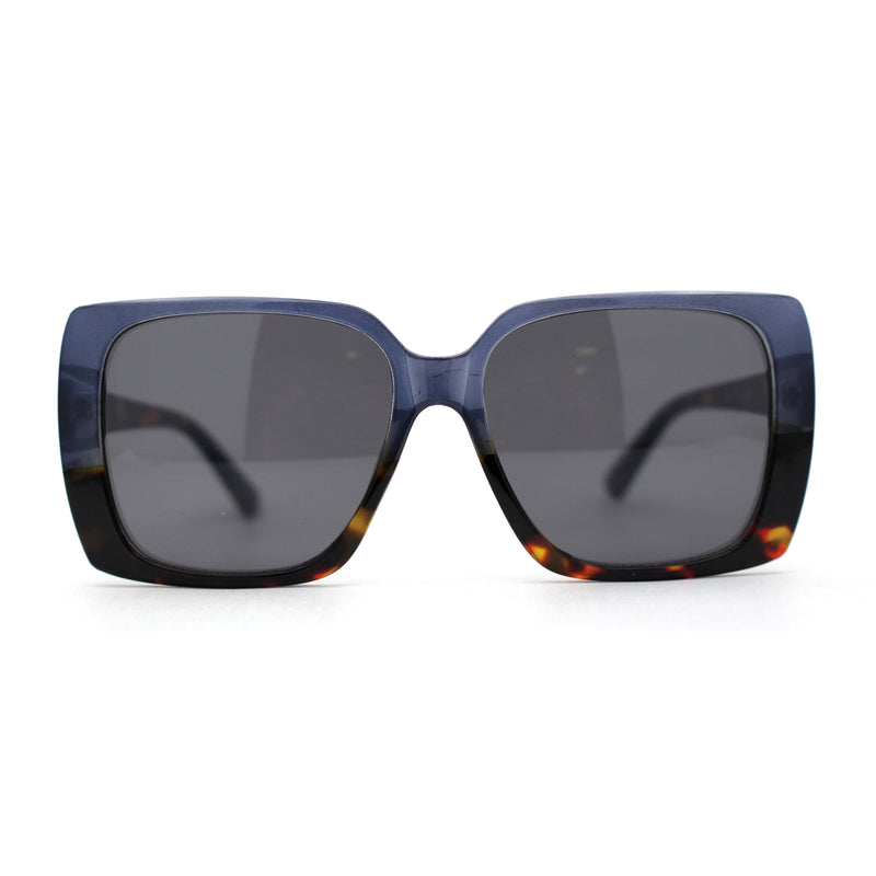 Womens Squared Butterfly Minimal Rectangular Chic Plastic Sunglasses
