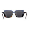 Womens Squared Butterfly Minimal Rectangular Chic Plastic Sunglasses