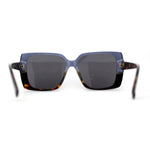 Womens Squared Butterfly Minimal Rectangular Chic Plastic Sunglasses