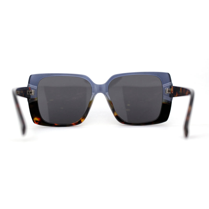 Womens Squared Butterfly Minimal Rectangular Chic Plastic Sunglasses