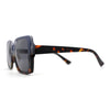 Womens Squared Butterfly Minimal Rectangular Chic Plastic Sunglasses