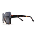 Womens Squared Butterfly Minimal Rectangular Chic Plastic Sunglasses