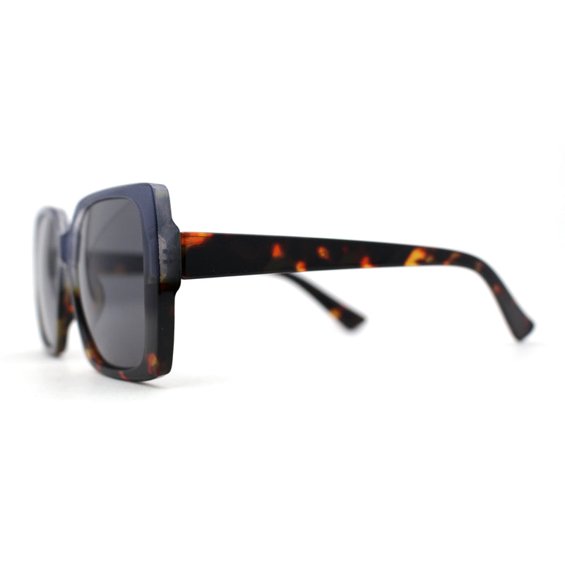 Womens Squared Butterfly Minimal Rectangular Chic Plastic Sunglasses