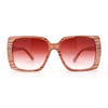 Womens Squared Butterfly Minimal Rectangular Chic Plastic Sunglasses