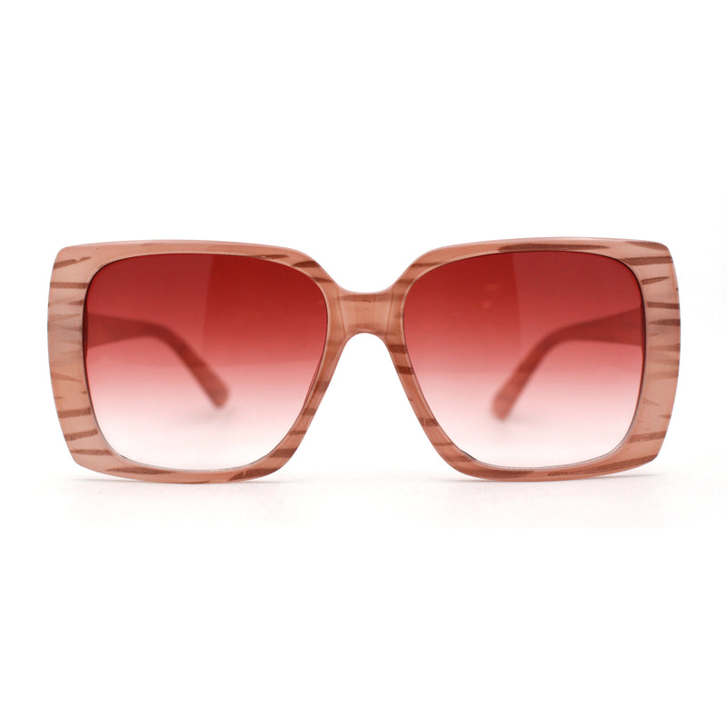 Womens Squared Butterfly Minimal Rectangular Chic Plastic Sunglasses